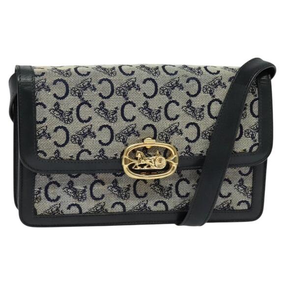 CELINE C Sulky Shoulder Bag Canvas Brown Gold - Picture 1 of 13